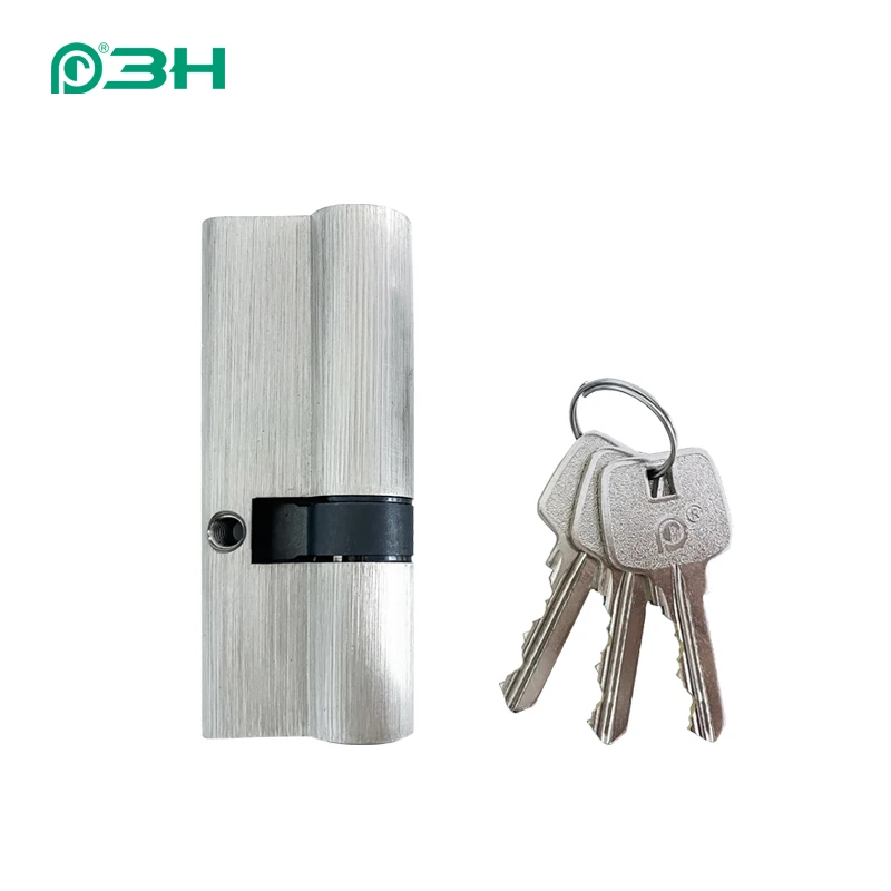 Copper Cylinder Nickle plated Finished Indoor and Outdoor Casement Door Lock Key Open Door Lock Cylinder