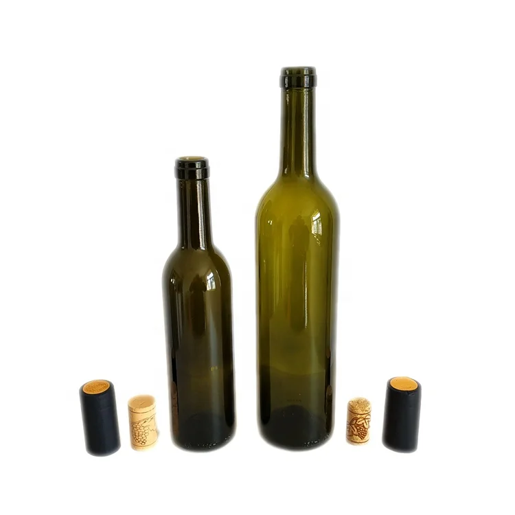 
750ml Custom Amber Burgundy Wine Glass Bottle With Cork Top 500ml 1000ml 1500ml Bordeaux Matt Black Red Wine Glass Bottles 