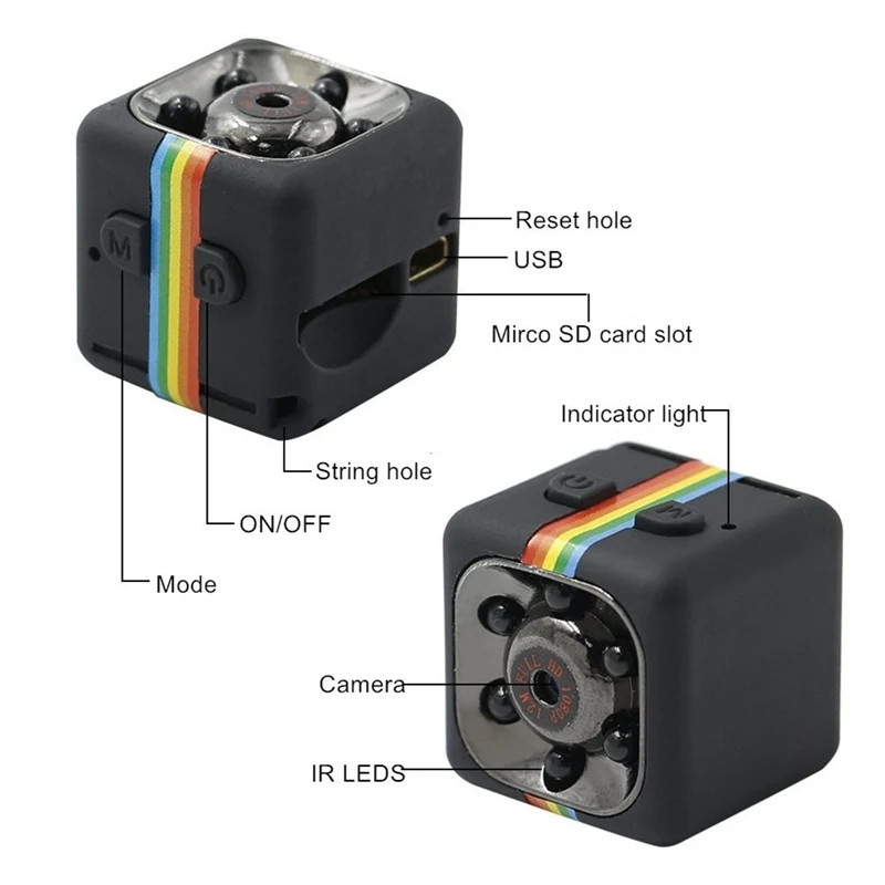 Amazon Hot Selling Cheap Price SQ11 APP Mini Camera World Very Small Size 1080P Hidden Video Spy Camcorder