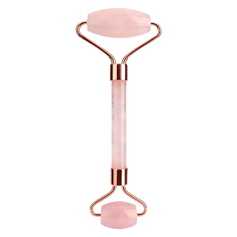  custom private label box 100% natural stone pink rose quartz gua sha tools set and facial massage jade roller with