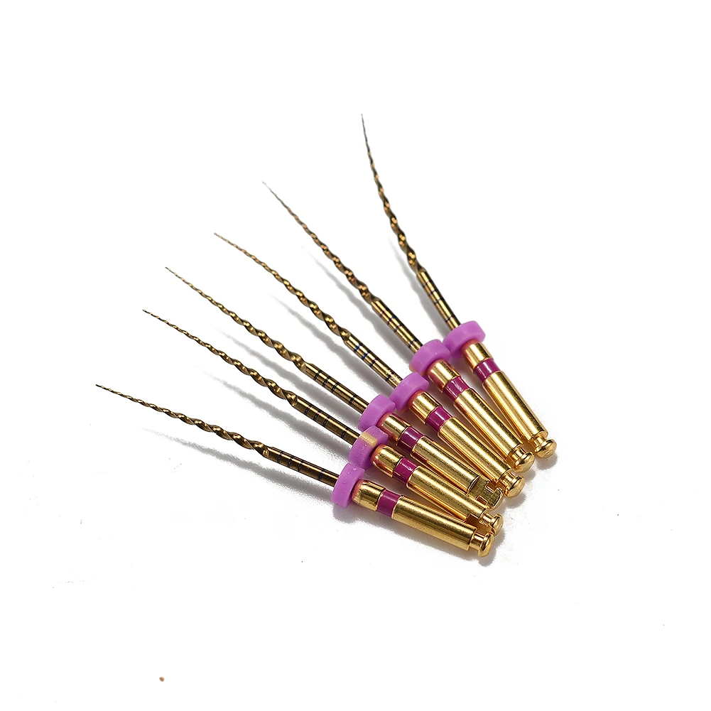 Dental Endo Rotary File X-Pro Gold Taper 6PCS Niti Endodontic Root Canal Files (25MM Assort)