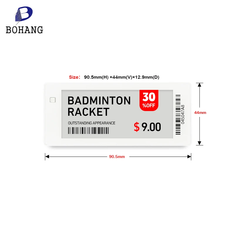 Прямая Продажа с фабрики bogang 2 9 дюймовая электронная этикетка на полке цена DJ-WP0290BWR для розничных магазинов