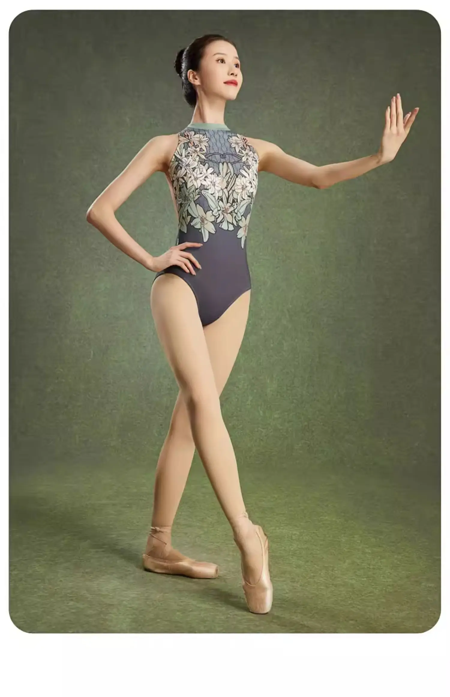 Printing Ballet Dance Leotards Women Class Training Gymnastics Dancing Costume Adult Practise Ballet Leotard