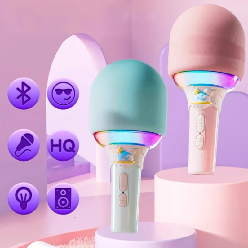 2024 new wireless microphone speakers home karaoke sound music player singing recorder KTV karaoke speaker  wireless microphone