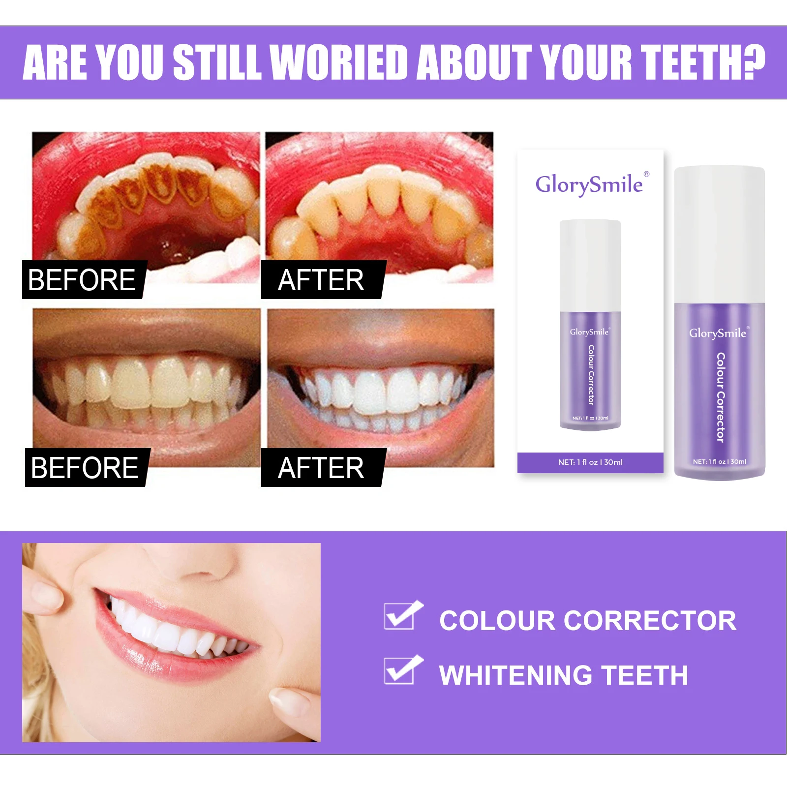 Purple Toothpaste For Teeth Whitening V34 Colour Corrector Toothpaste Private Label