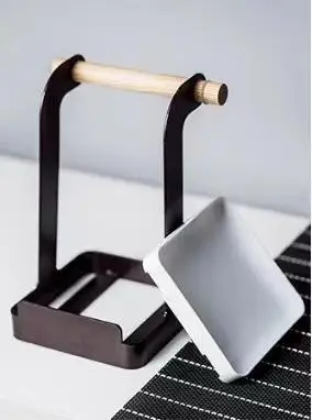 kitchen metal Chopping pan soup spoon ladle pot lid cover Utensil Drying storage Organizer display stand holder rest Rack