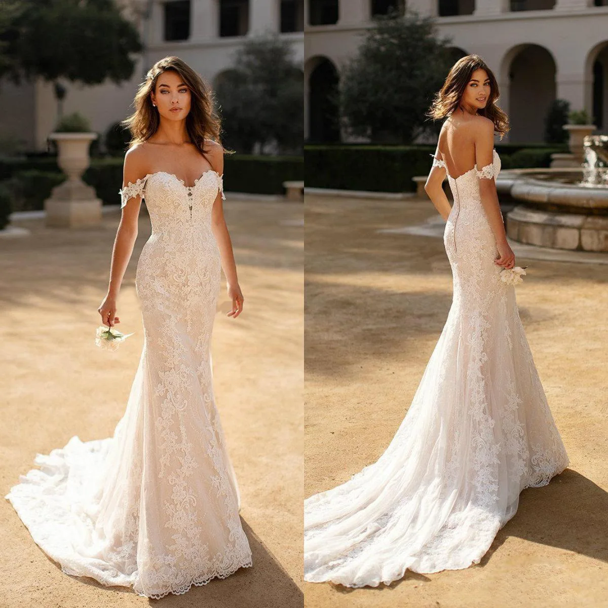 Винтажная длинная шлейфовая Русалка vestidos de novia baratos Sexy elegante новый дизайн 2024 с открытой спиной Vestidos De Novia