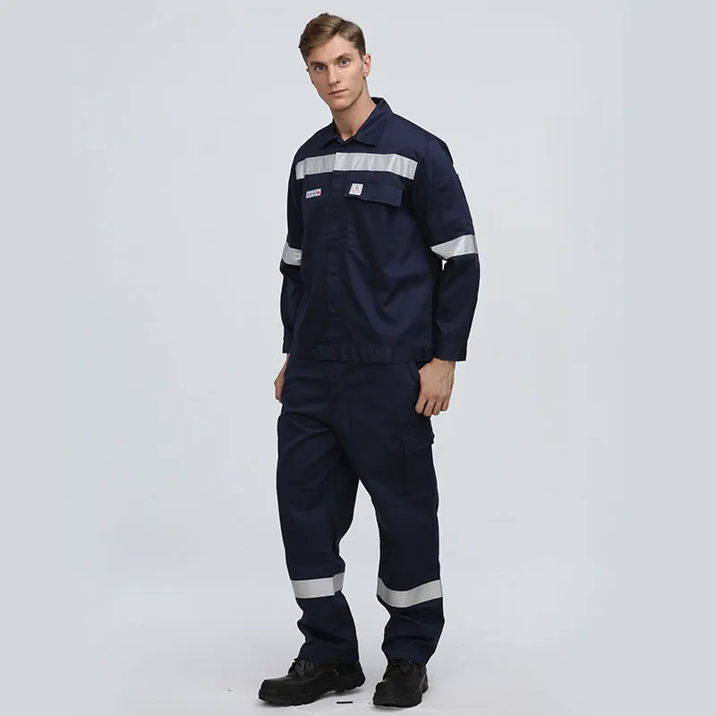 Factory Supply Fire Safety work Suit electrician uniforms construction workwear reflective tape workwear