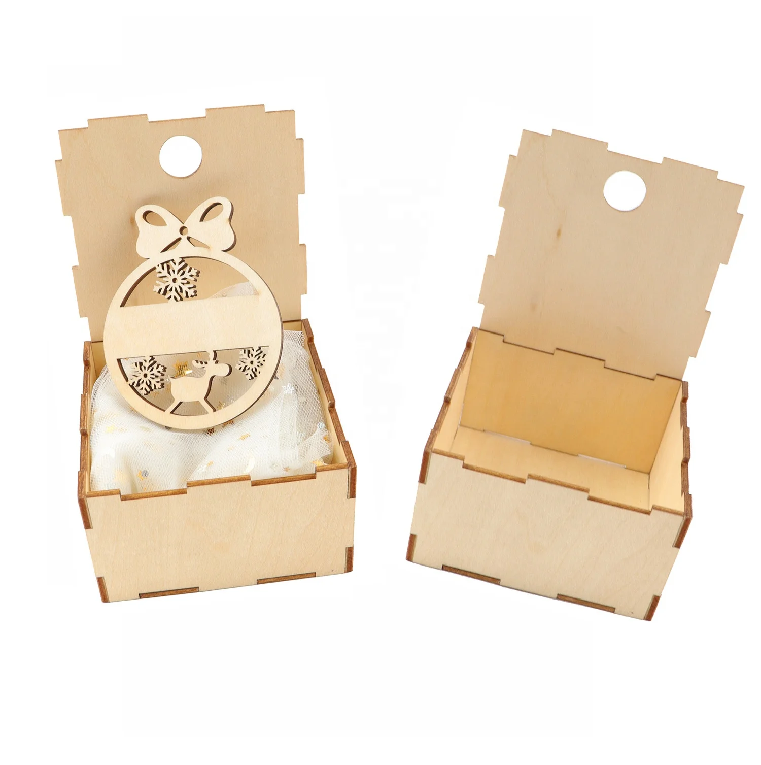 Высококачественные необработанные деревянные коробки лазерной резки, оптовая продажа деревянных коробок для подарочной упаковки