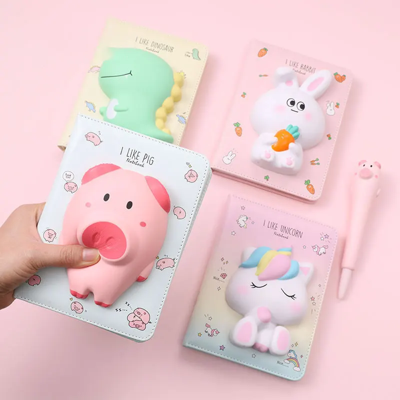 Custom Kawaii Anti-stress Pressure Release Foaming Squishy Soft Slow Rising Notebook
