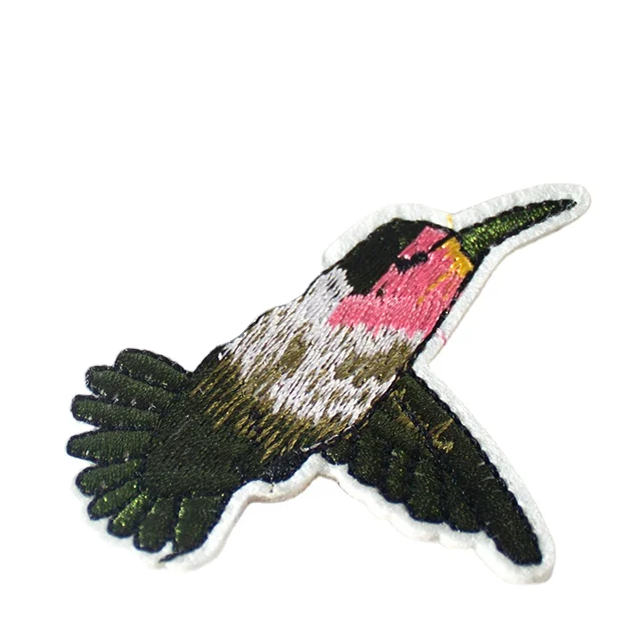 High quality patches custom embroidery birds patch embroidery for clothing