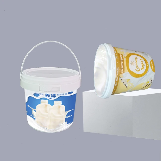Factory Supply Barrel For Milk PP Material Plastic yogurt bucket custom Recyclable pail