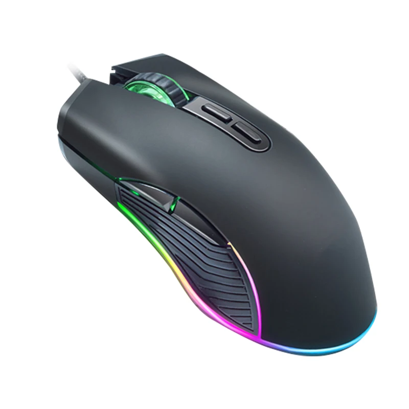 Ergonomic programmable RGB optical color USB wired gaming mouse for laptop