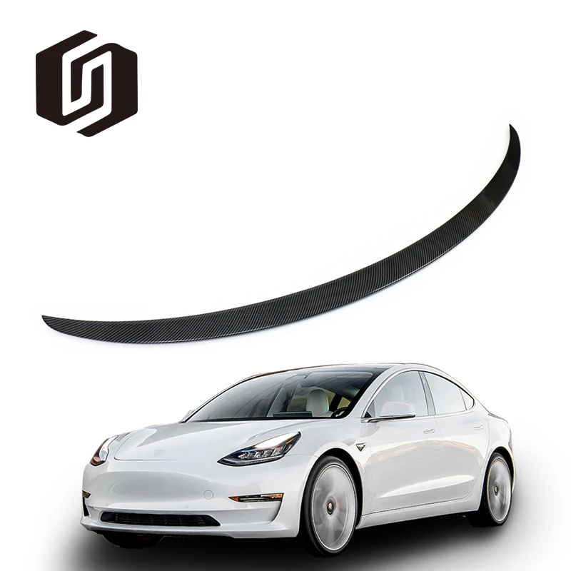  Аксессуары декоративный спойлер из углеродного волокна для заднего спойлера Tesla Model