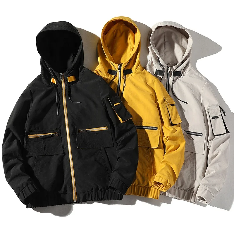 Осенняя оптовая продажа, анорак с капюшоном, уличная одежда, мужская куртка в стиле хип-хоп