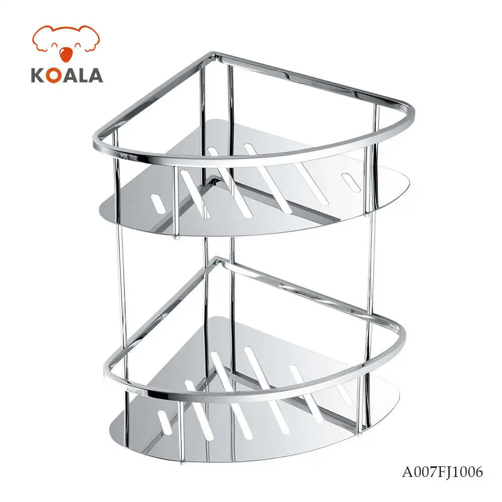 Stainless Steel Bathroom Toilet Bath Living Room Triangle Corner Shelf