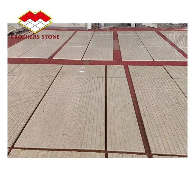 Crema Pearl Beige Limestone Slabs Tiles For Exterior Wall Cladding Beige Limestone