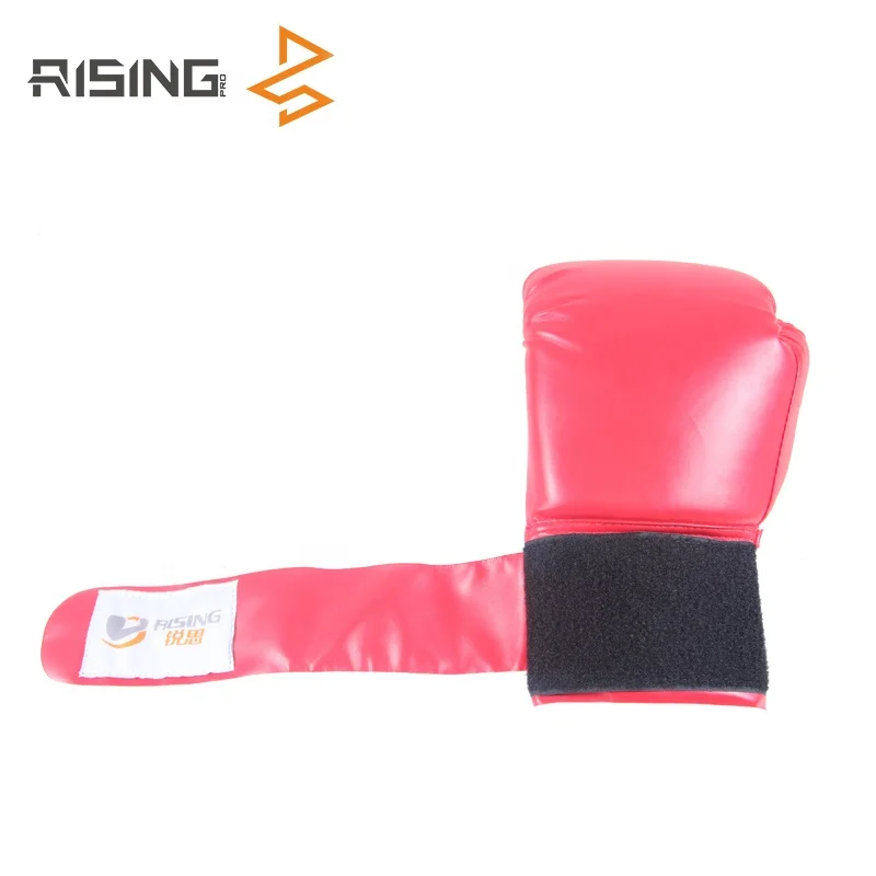 China Manufacturers Custom Printed Logo Leather Boxing Gloves