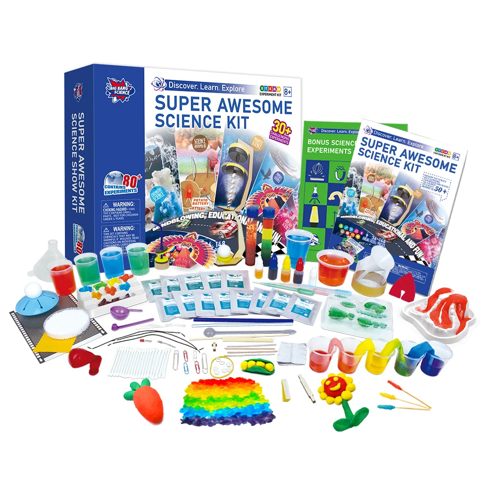 Набор для стеблей 5 в 1 содержит 80   экспериментов «своими руками» игрушечное существо научные эксперименты оборудование химического проекта набор науки