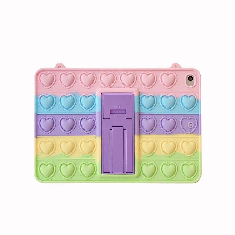 Relive Stress Fidget Toys Push It Bubble Silicone Tablet Case For iPad Mini Air 2 3 4 10.9 9.7 2019 2020 Popped It Ipad Case
