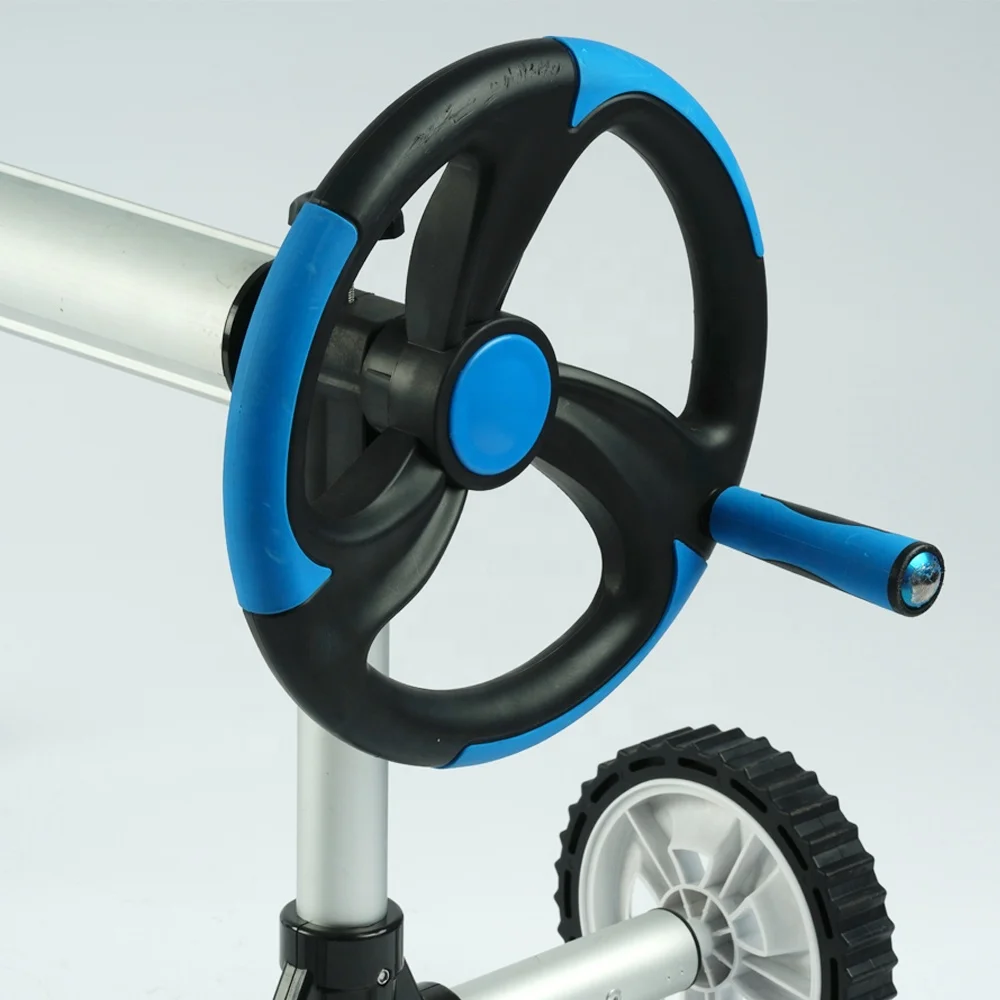 Wholesale Manufacturer Swimming Pool Cover Reel with Stainless Steel Stands for In-ground Swimming Pool