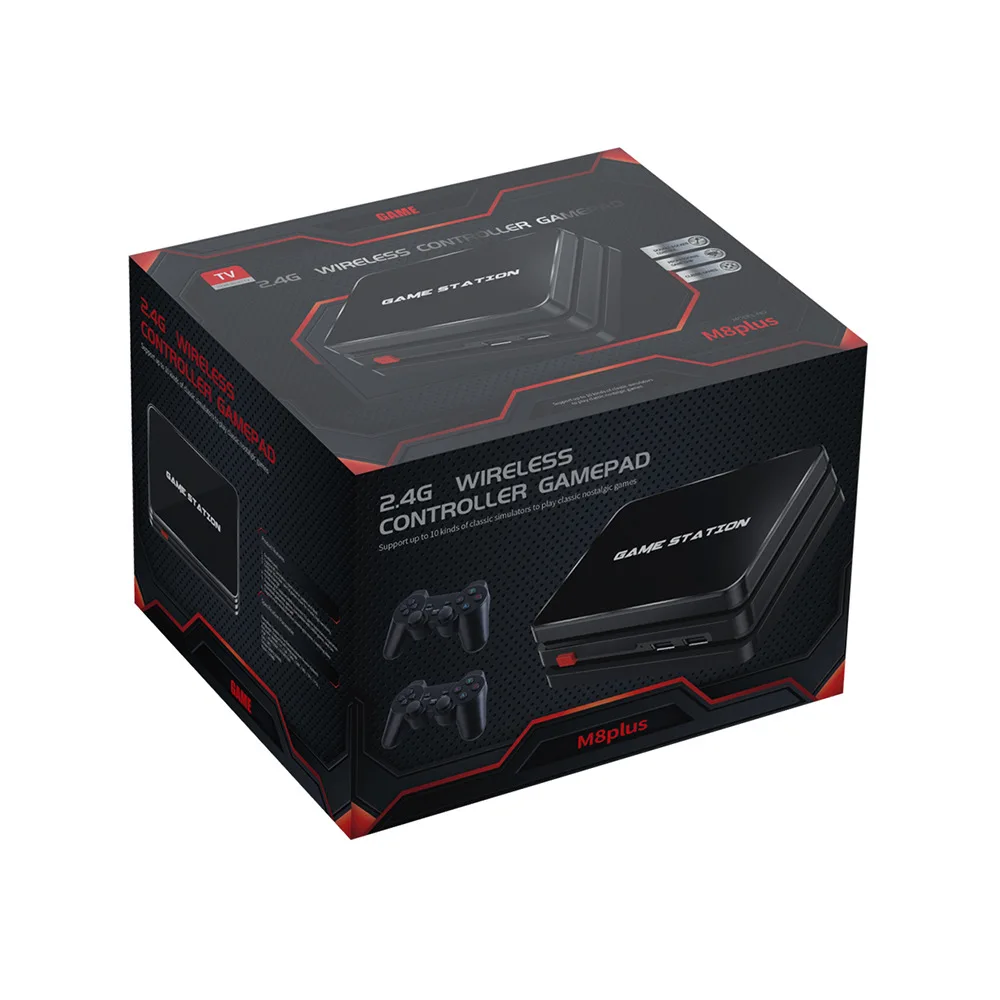 4K семейный ТВ игровая консоль 64G Built-in10000 + игры беспроводных