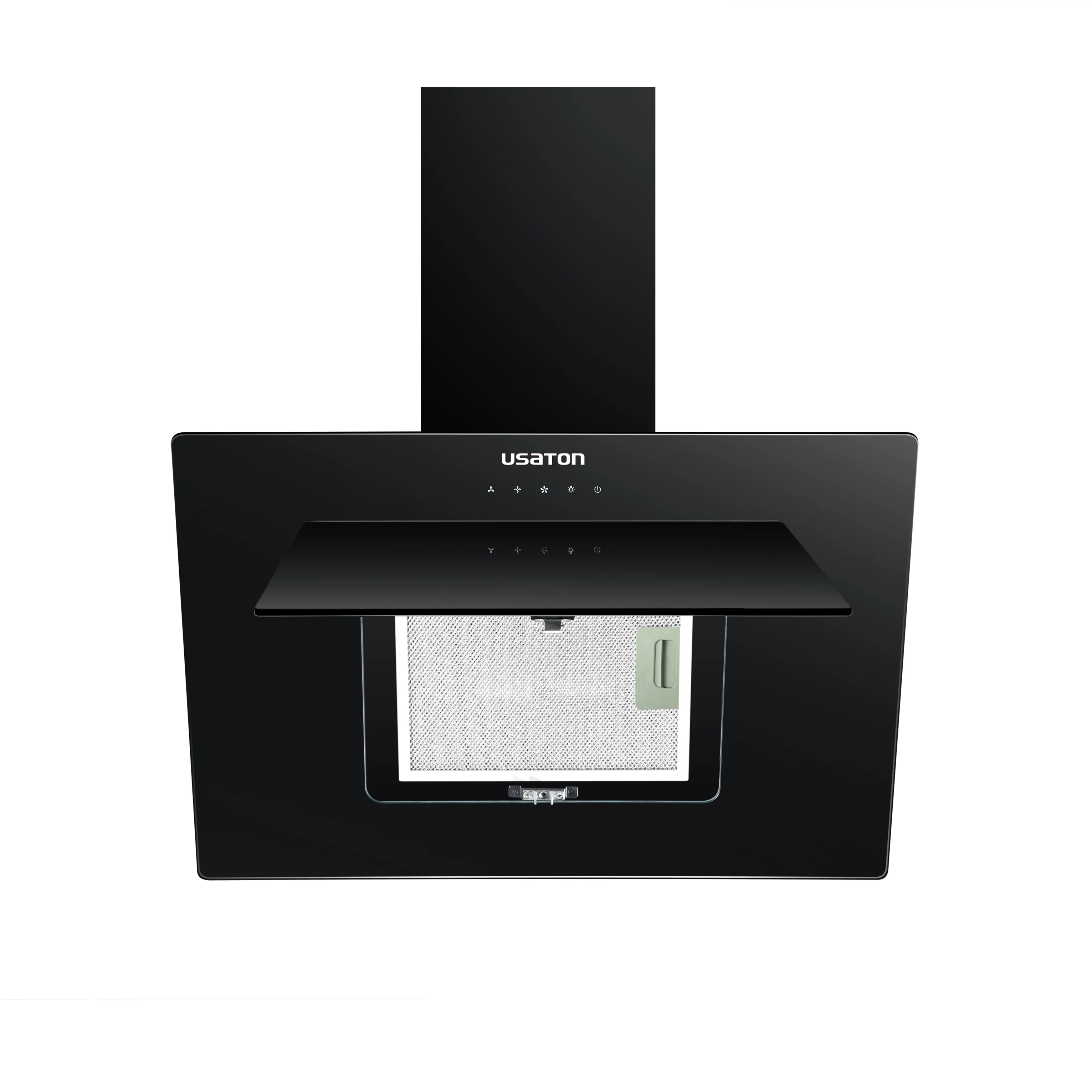 Wall mounted vertical restaurant kitchen extractor range cooking hood with 400mm stainless steel chimney