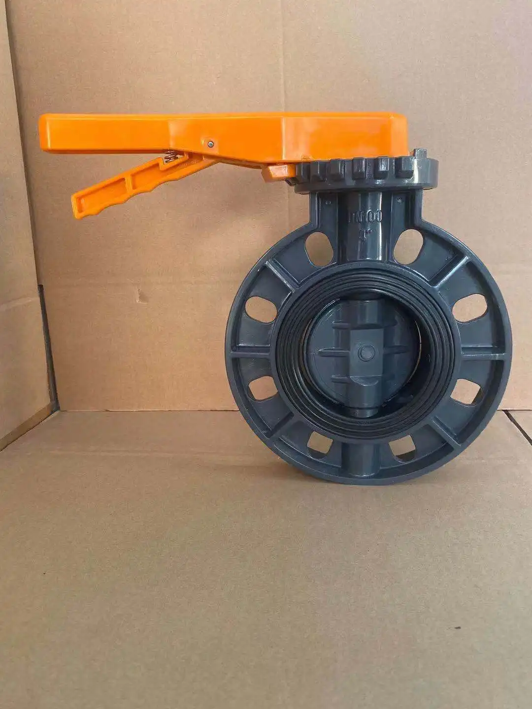 drain irrigation drip factory low price easy quick handle lever manual upvc pph abs wafer grey butterfly valve