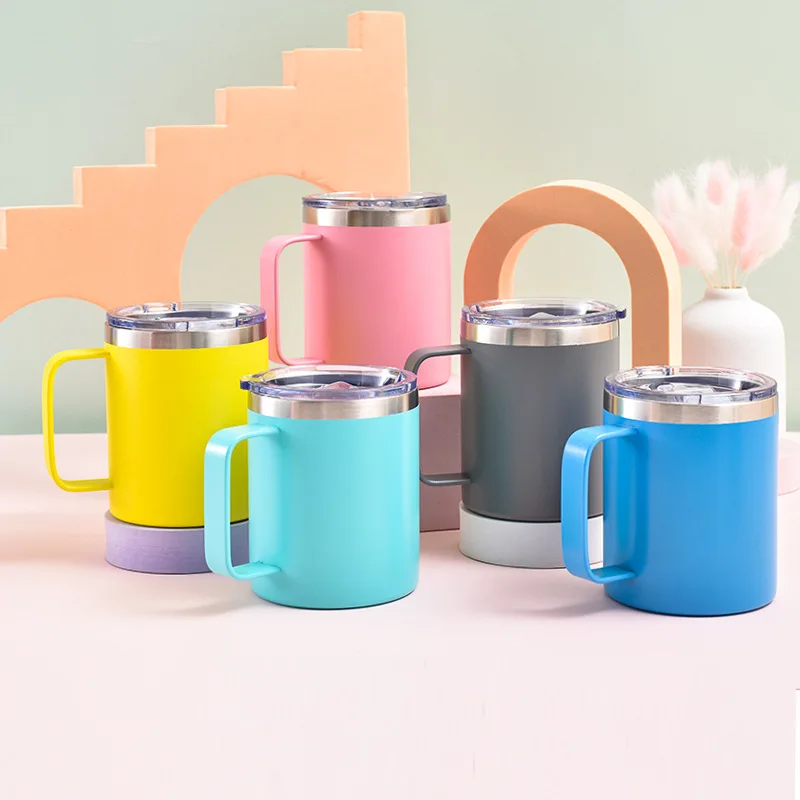 Customized Logo and Color Double Wall Insulated Thermos Vacuum Coffee Mug 304 Stainless Steel Water Bottles Glass Wine Tumbler