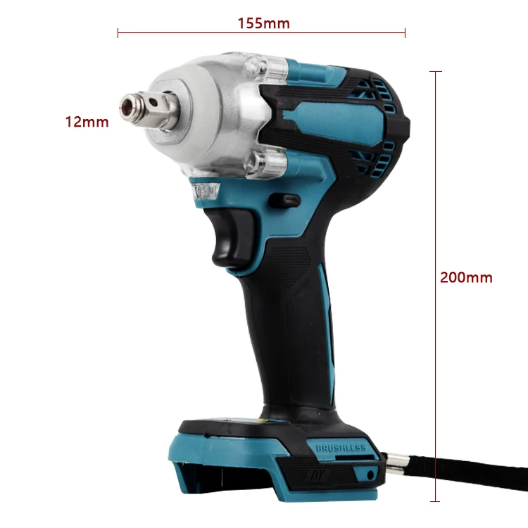 best selling 20V Industry Brushless High Torque 520N.m Electric adjustable torque Impact Wrench