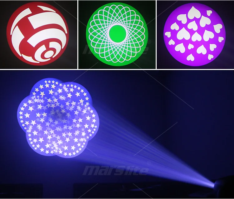Mini led stage light 11 color mixing gobo rotating 100w beam moving head spot lighting dj equipment