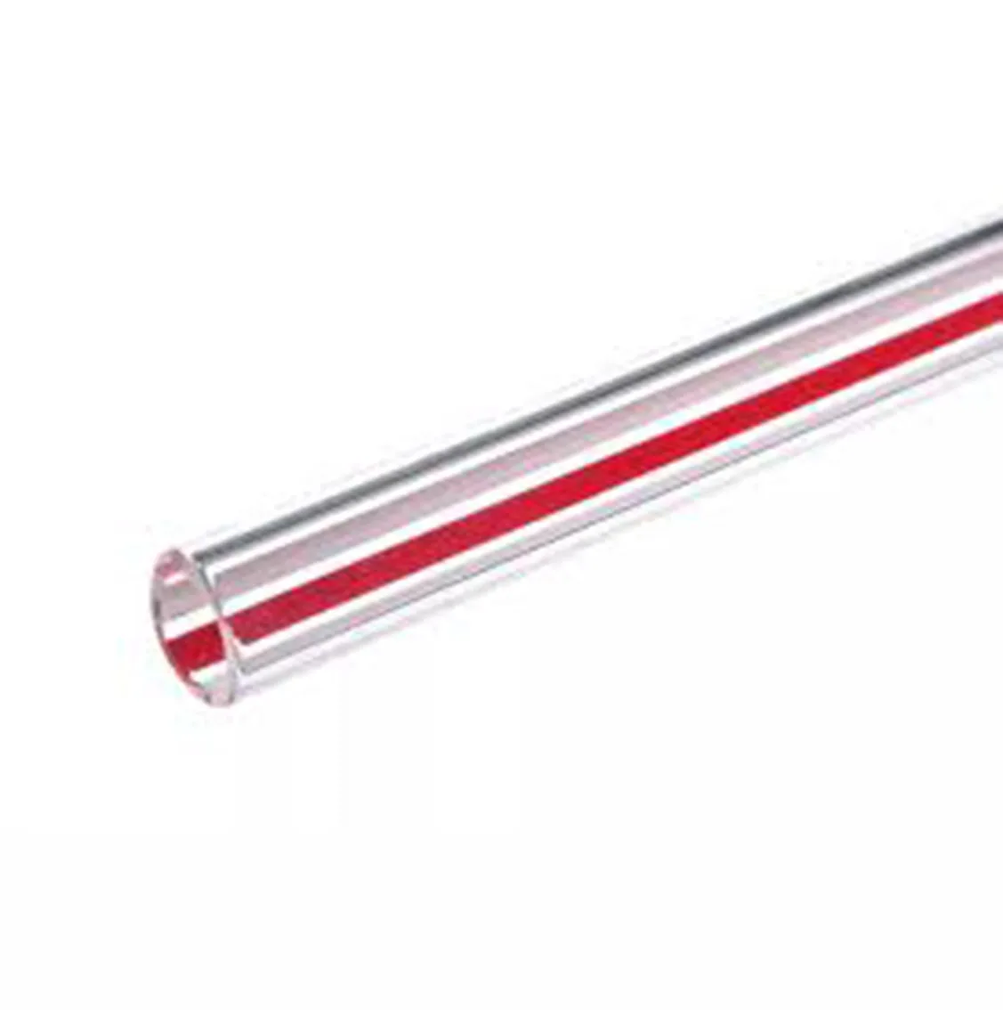 Borosilicate 3.3  Glass Tube & Pipe with red white line