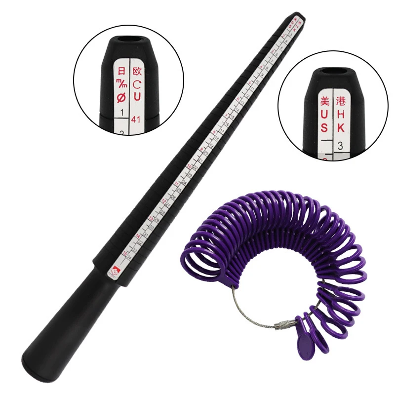 Wholesale Plastic Ring Size Sizer Measuring Jewellery Tool