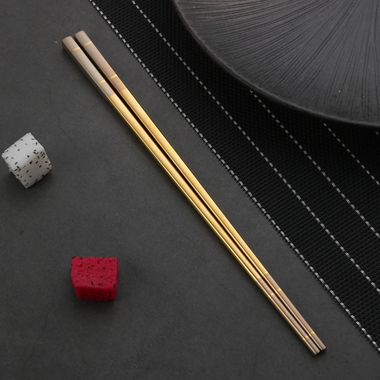 Металлические Титановые палочки для еды на заказ из нержавеющей стали свадебные подарки сувениры