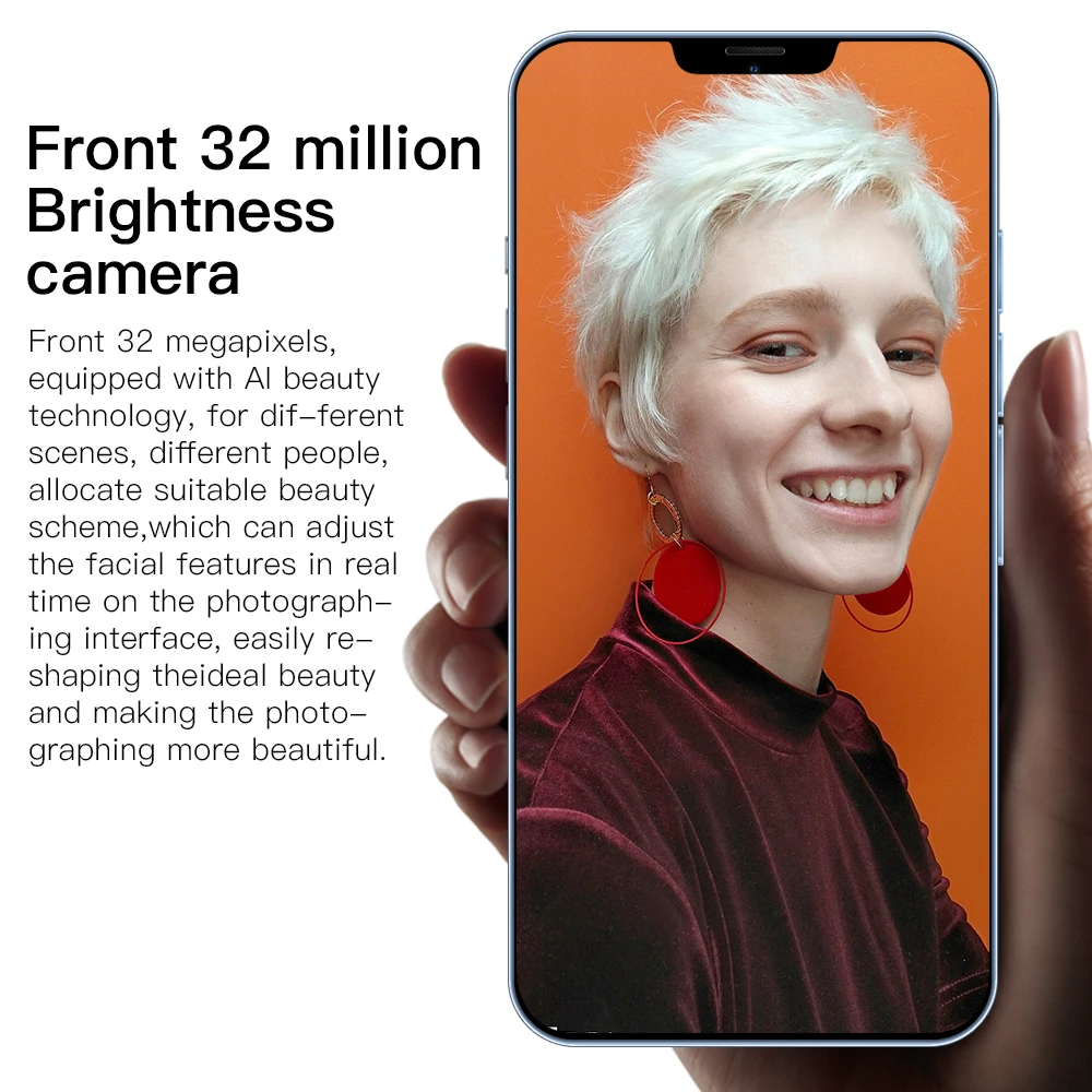 Cheap 16G+512GB Full Screen 6.8inch Global Dual SIM Android i14 Pro Max Smartphone Smart Cell Phone Smartphones4G 5G i14promax