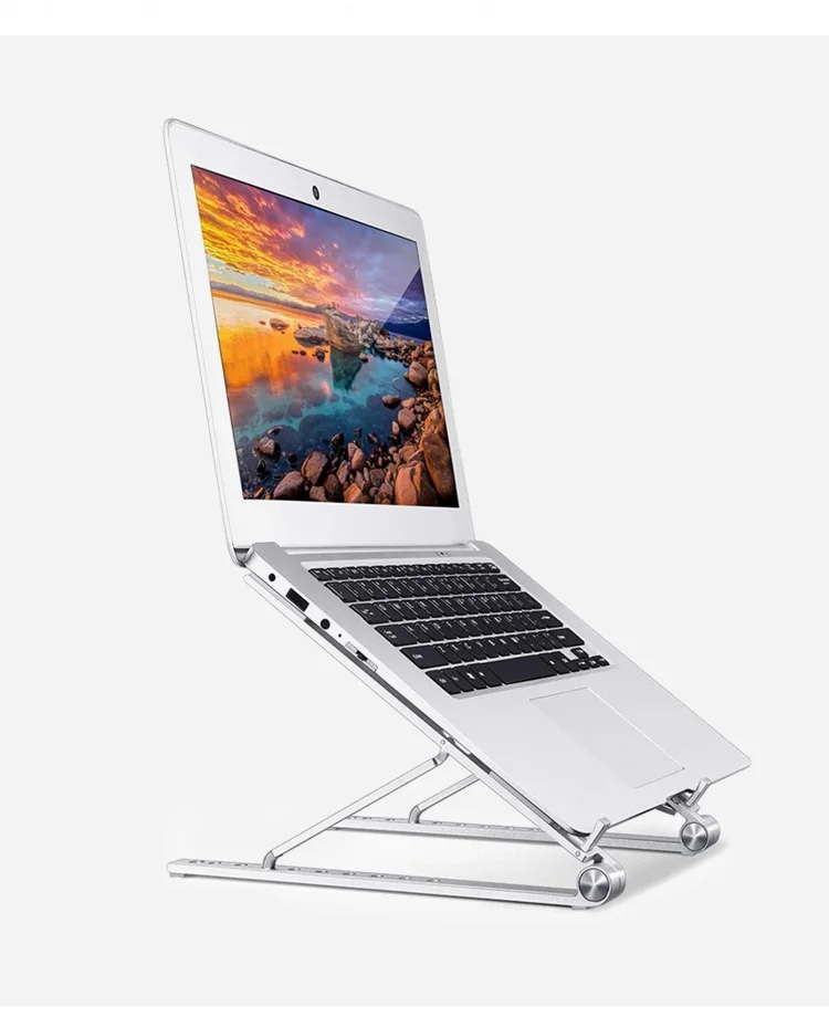 Portable Magic Minimalist Stick PC Laptop Table Stand Modern Creative Folding Metal Slim Notebook Holder