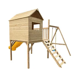 Children Kids Kindergarten Wooden Outdoor Playhouse In Playground
