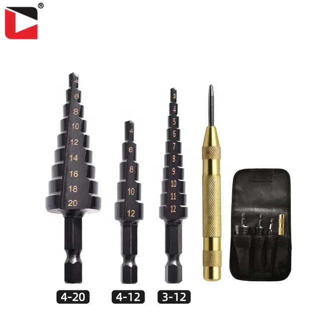 3 шт., ступенчатое сверло из черного оксида Hss M35