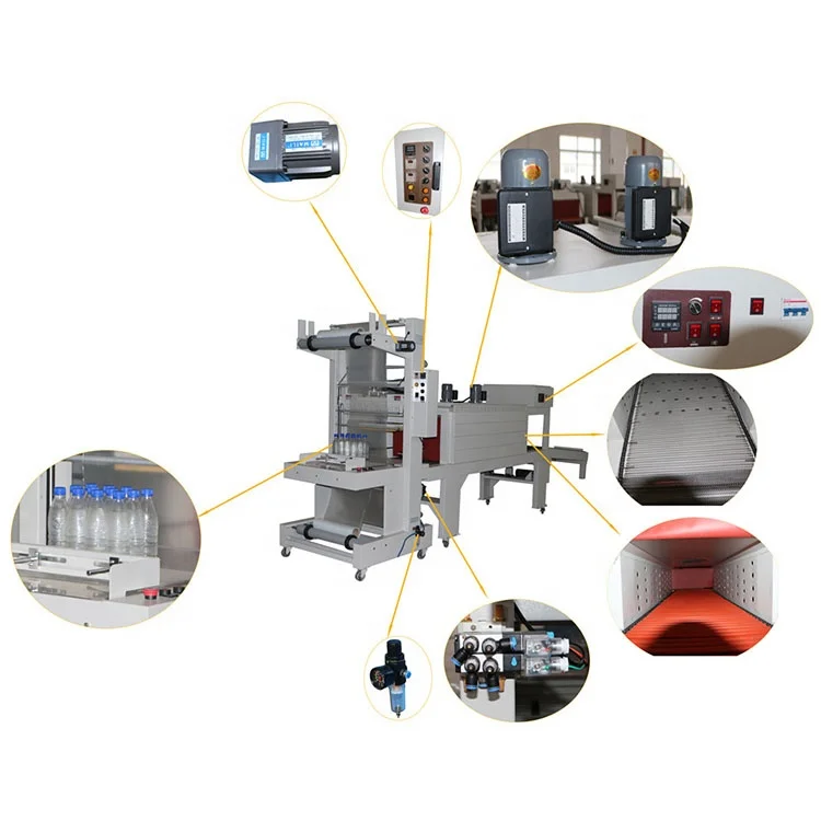 High Speed Automation Film Wrapping Machine Automatic Big Infusion Bottles Tins Sleeve Sealing & Shrink Packing Machine