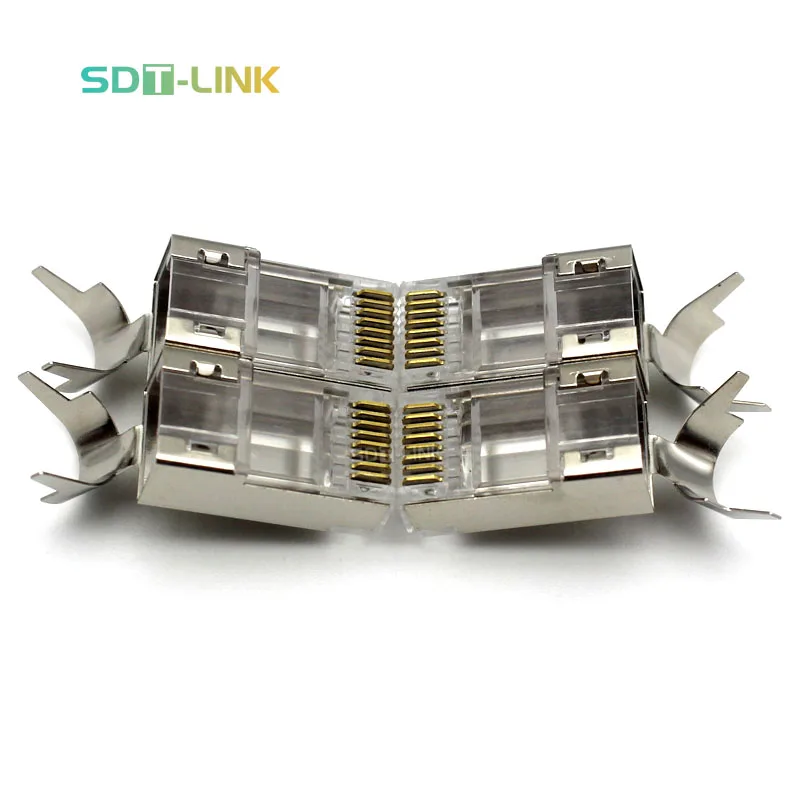 Cat7 Cat 7 Connector Rj45 Shielded Crimp Kabel Male Rj STP Connectors Plug Ethernet Ends RJ45 Connector Cat7 Price