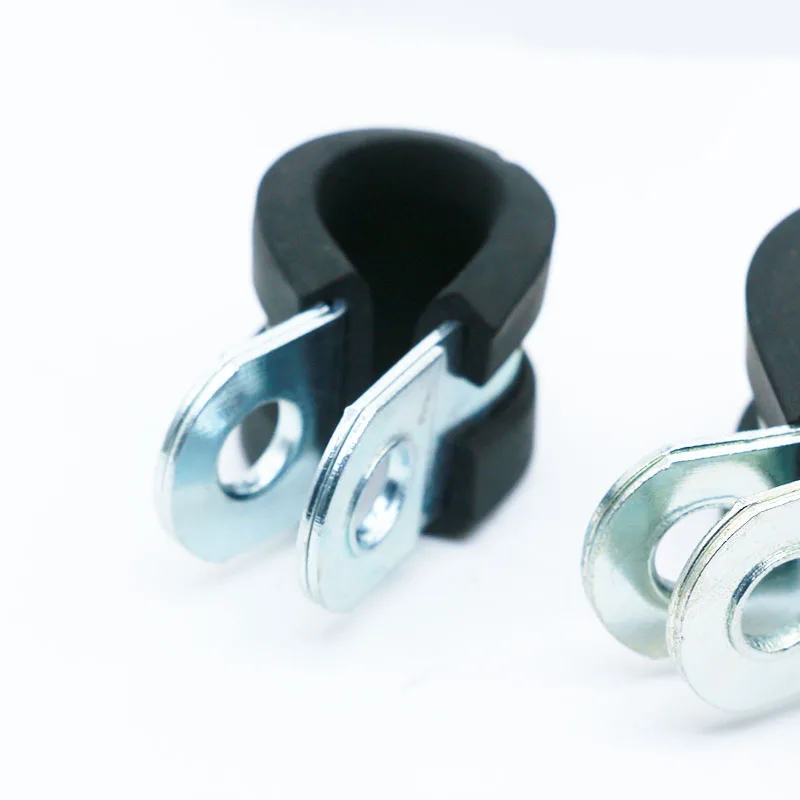 304 Stainless Steel Rubber Lined P Clips R-Type Pipe Clampcable Mounting Hose Pipe Clamp Hose Clamp Fixed Clamp Pipe Bracket