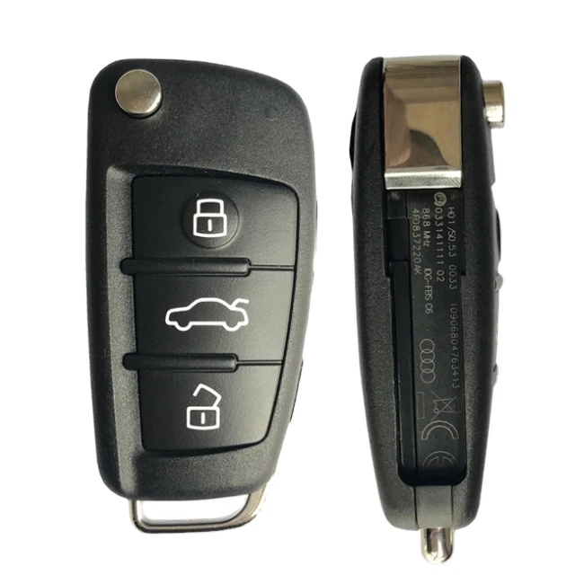 Оригинальный пульт дистанционного управления Audi Q7 A6 S6 2006 + чип 8E с 3 кнопками 868 МГц 4F0837220AK 4F0 837 220 AK без ключа