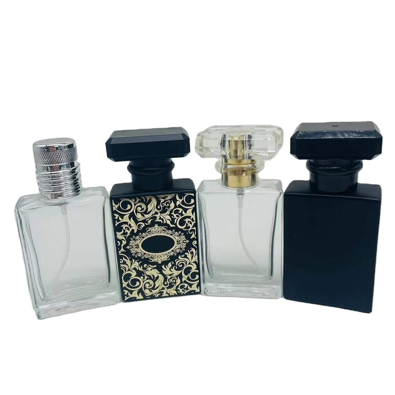 2021 hot sale 50ml  black empty wholesale perfume bottles