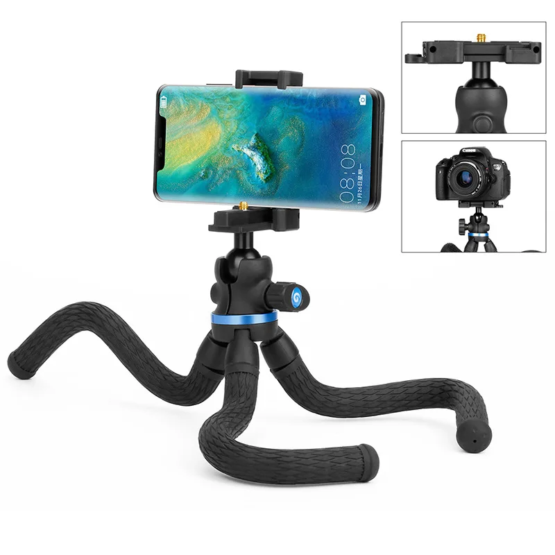 11" Phone Tripod Stand, Rugged, Adjustable, Waterproof, Compatible With Camera, iPhone XR/XS Max, XS/X, 8/8P