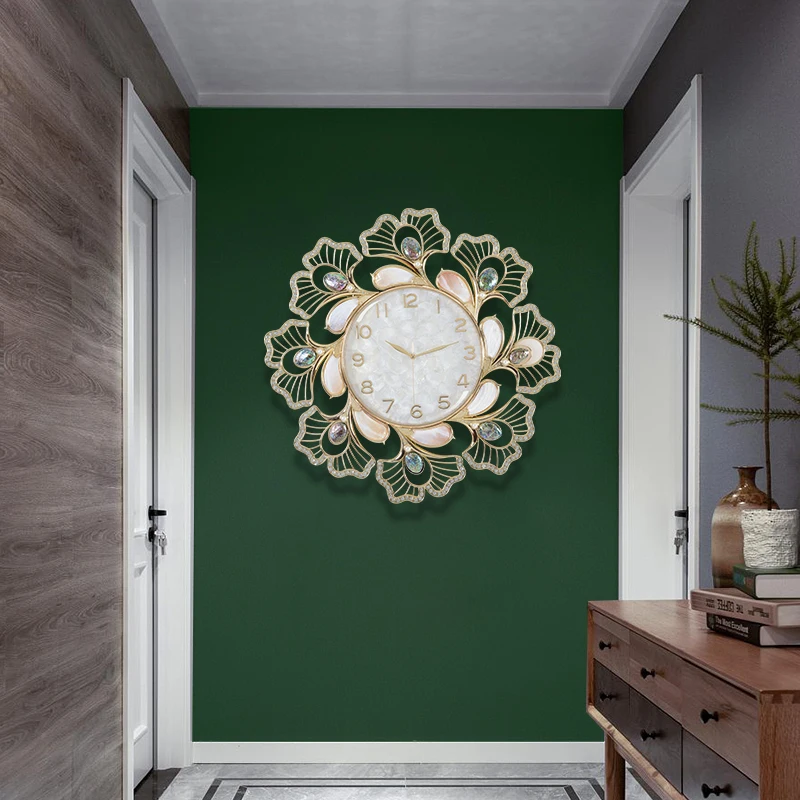 0072W Popular Decorative Clock Wholesale Three-Dimensional Clock Face Art Modern Light Luxury Metal Wall Watch Clock