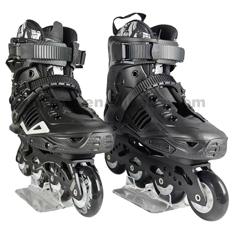 2025 Fengquan Professional Inline Slalom Aggressive Roller Skates with 4 Wheels Adjustable Sizes Skates for Children Beginners