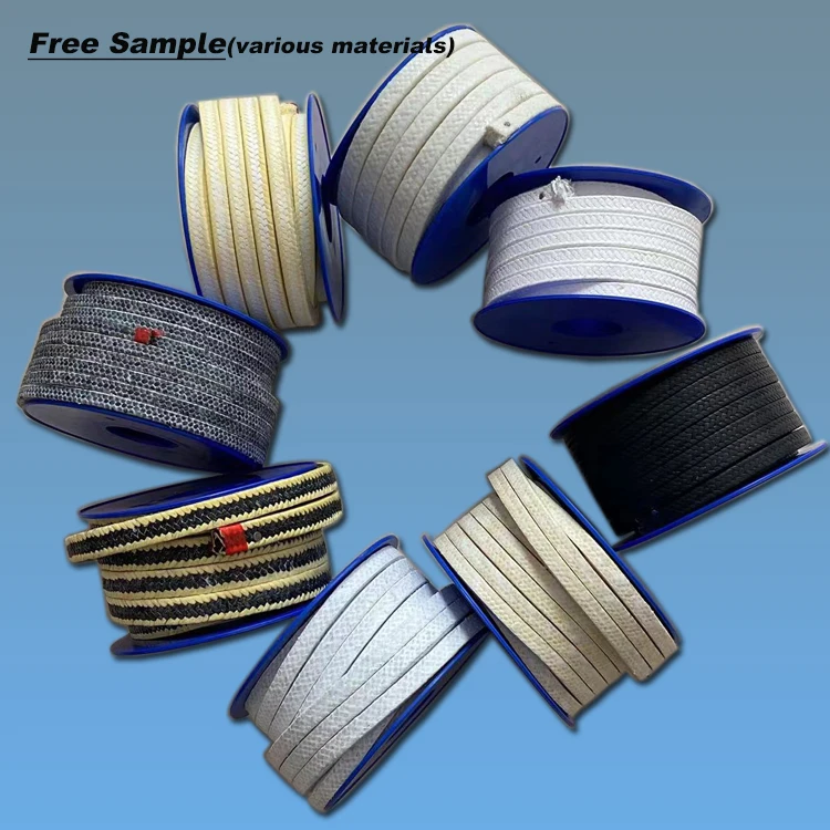 Customized High Temperature and High Pressure Braided Dry Gland Packing Seal Pure PTFE Packing