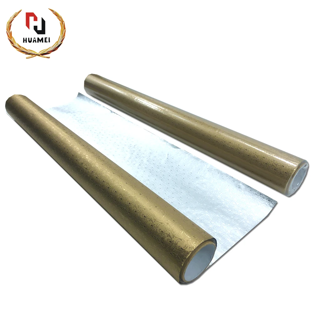 
Bronze Flower embossed aluminum foil paper chocolate paper candy aluminum foil / automatic wrapping paper for Christmas party 