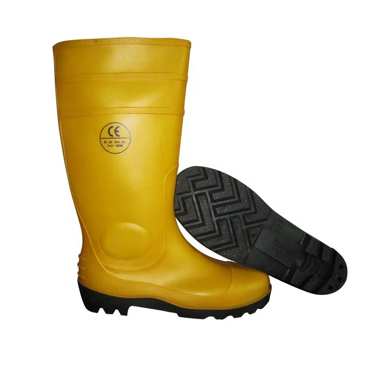 
TZLBX-083 High Quality Waterproof PVC Boot Safety Steel Toe Rain Boots 