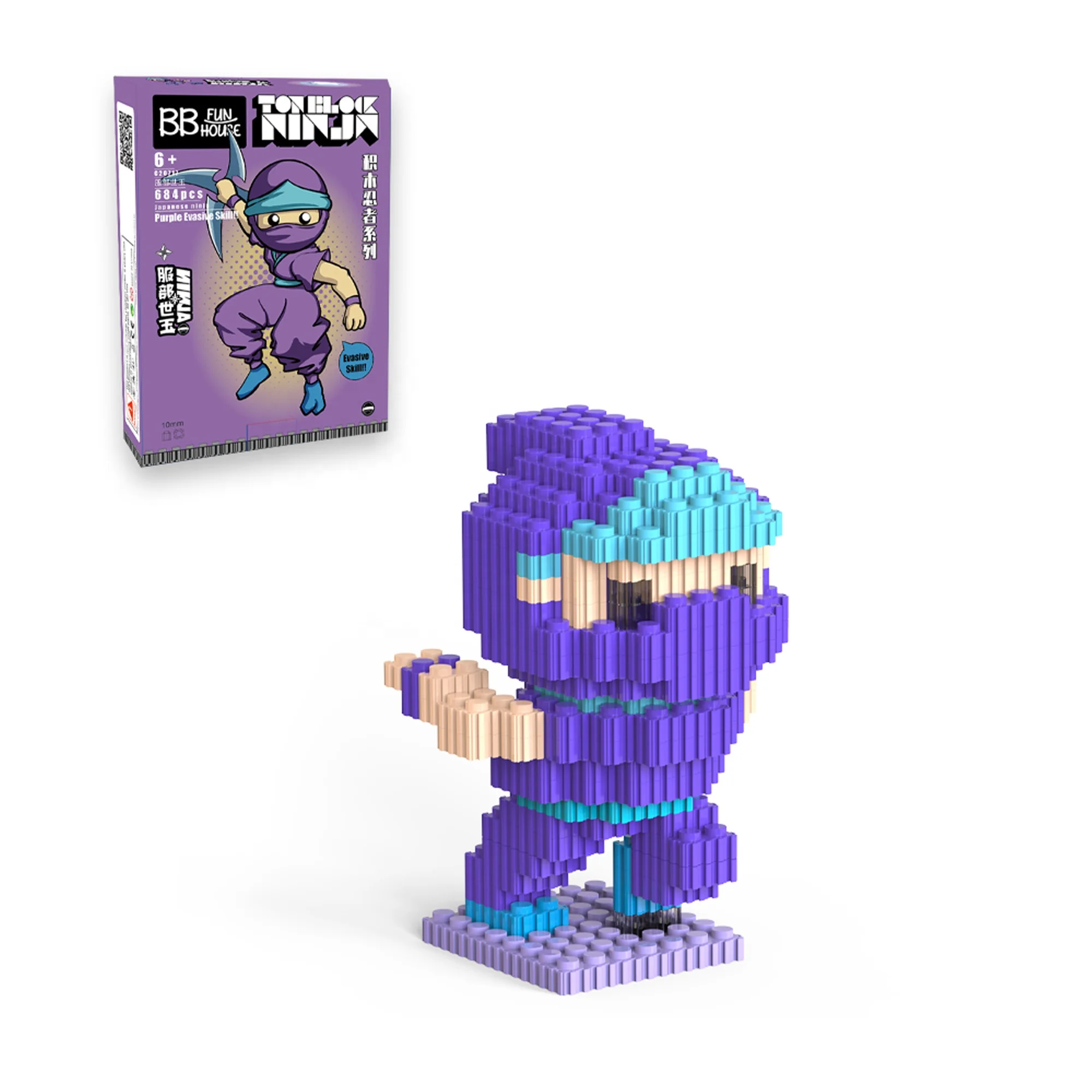 DIY красный ниндзя серии креативные строительные блоки-развивающие игрушки для друзей и семьи